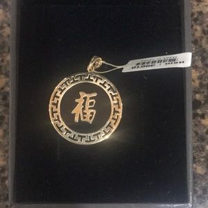 14K Black Onyx Y. Gold Pendant